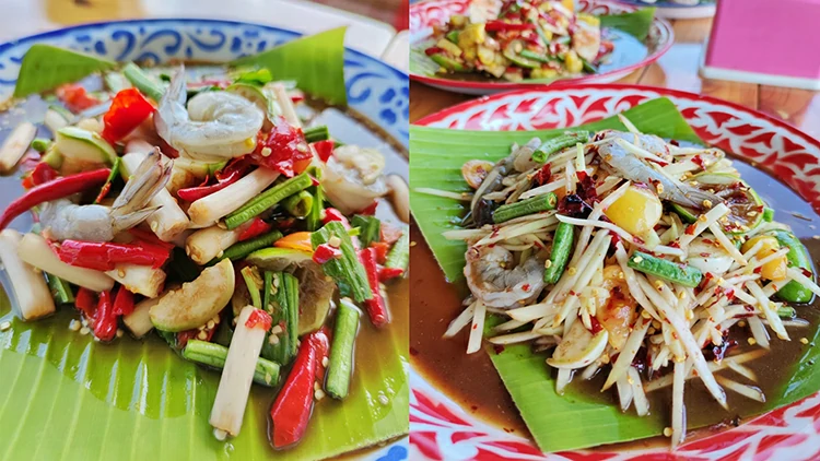 อาหารบ้านสวนสันติสุข อ.เวียงแหง เชียงใหม่